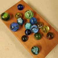 Spillekugler gamle glas mønstre farver klart gammelt legetøj